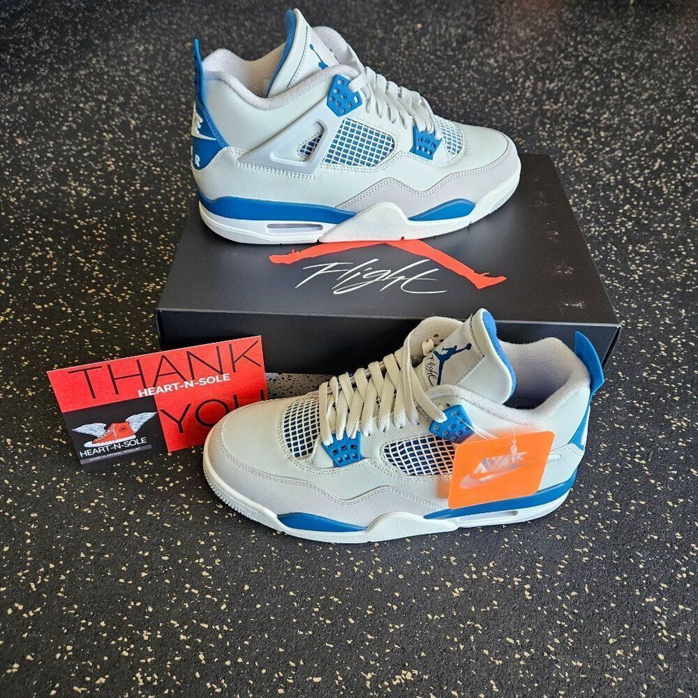 Air Jordan 4 Retro Military Industrial Blue FV5029-141 Men's Size 9